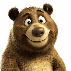 Bear appearing fun and energetic against a clean white background.