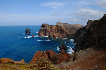 view of Ponta de São Lourenço - volcanic peninsula on Madeira island (Portugal)