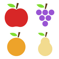 set of fruits vector illustration