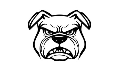 angry bulldog face