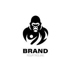 Gorilla Logo. Gorilla Logo Design. Gorilla Logo Brand. Gorilla Logo Vector Design Isolated on White Background