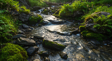Camera Capturing a Mountain Stream