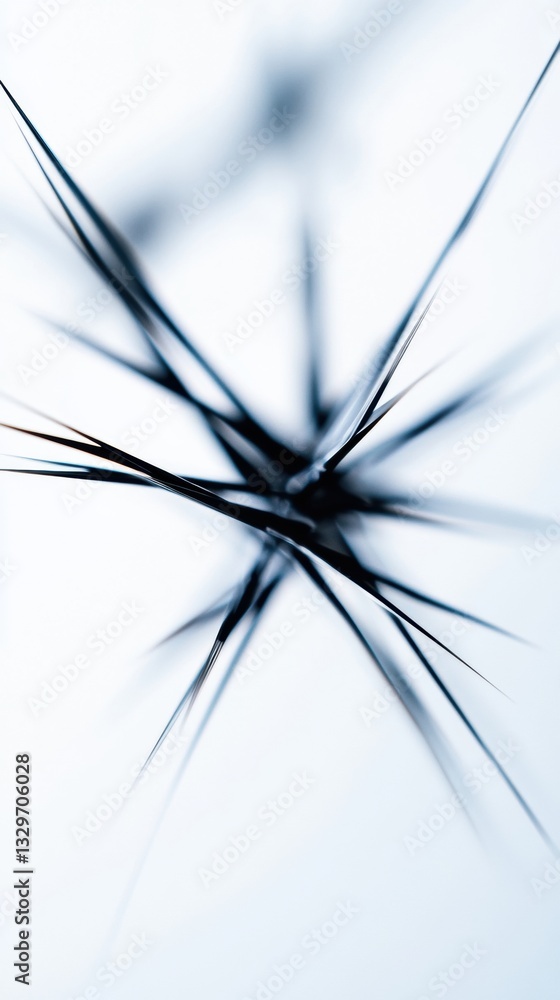 Poster Quantum Dynamics Visualization Minimalist Digital Fractal Network Representing AI-Driven Connectivity and Technological Convergence in Monochromatic Design