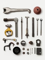Obraz premium Tools and Equipment for Maintenance and Repair - A collection of vintage tools, showcasing craftsmanship and functionality. Symbolizing repair, precision, engineering, mechanics, and restoration