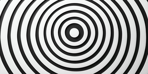Obraz premium Geometric pattern concentric circles harmony concept. Black and white concentric circles pattern on a flat surface.