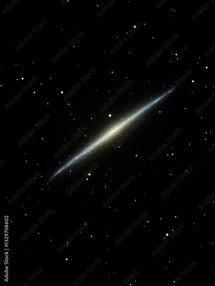 Poster a distant galaxy is barely visible against the dark backdrop of space