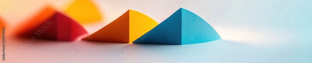 Fototapete Minimalist Color Theory Dynamic Geometric Triangular Gradient Exploring Digital Design Trends in Contemporary Visual Communication and Creative Innovation