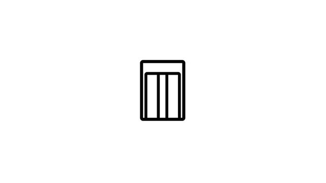 elevator icon animation. lift icon, passenger elevator 