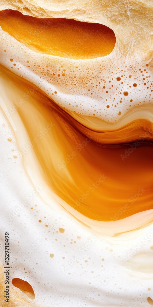 Poster fluid amber wellness organic abstract texture design for mindful branding - immersive sensory experi