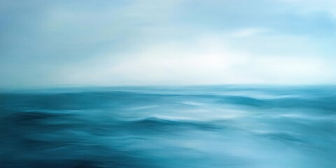 Obraz premium Abstract Ocean Seascape, Motion Blur, Calm Sky, Water Texture, Design Background