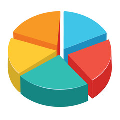 3D Pie Chart vector, create a pie chart for business