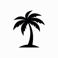 A coconut tree illustration on white background