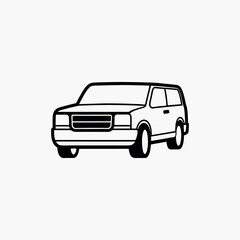 Fototapeta premium Car on white background