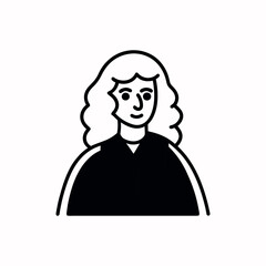 Judge on white background