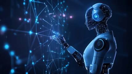 Fototapeta premium Futuristic Robotic Quantum Computing Technician Ultimate