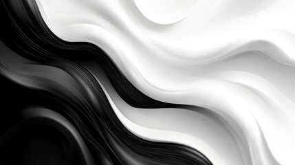 Abstract Black and White Wave Background