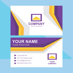 Abstract colorful business card template