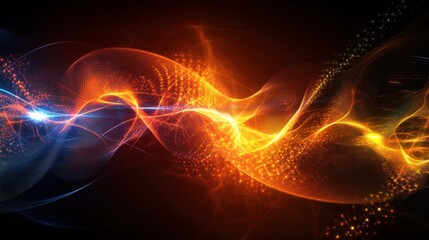 Naklejka premium Abstract Futuristic Representation of Quantum Waves