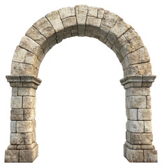 PNG Romanesque arch architecture historical stone.