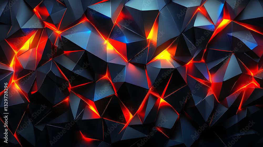 Aufkleber dramatic black background featuring bold red and blue shapes creating a striking geometric texture p