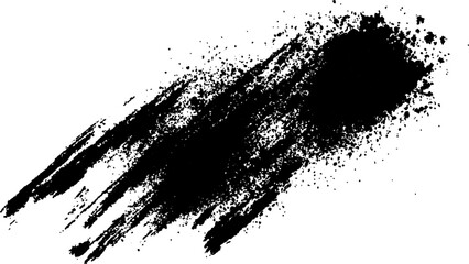 Black paint brush strokes isolated on white background. Grunge texture effect. Graphic design elements grungy painted style concept for banner, flyer, cover, etc.