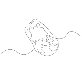 Dates fruit continuous line. Continuous one line drawing of sweet dates. Tropical arabic fruit concept. single line drawing