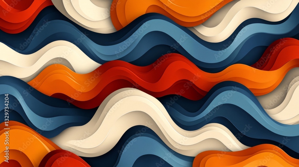 Aufkleber abstract colorful wave pattern background