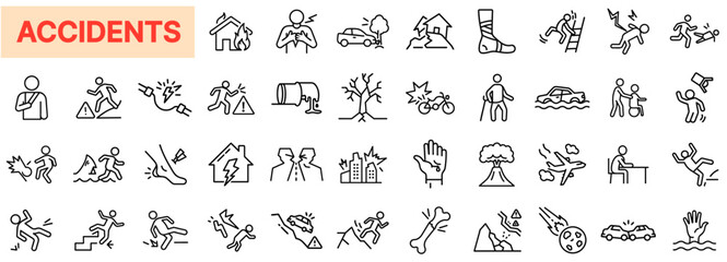 Internet & Network Technology Icon Set – Web Connection, Cybersecurity, Cloud Computing, Online Access, Digital Infrastructure