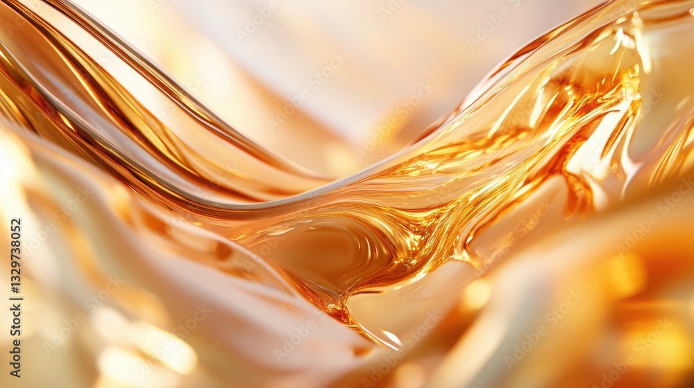 Poster abstract golden liquid flowing smoothly and elegantly abstract background texture image