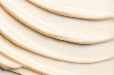 The texture of a cosmetic cream for the body or face