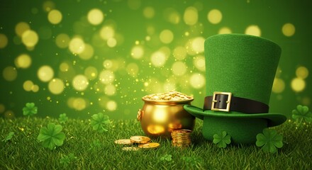 A vibrant and magical St. Patrick's Day scene