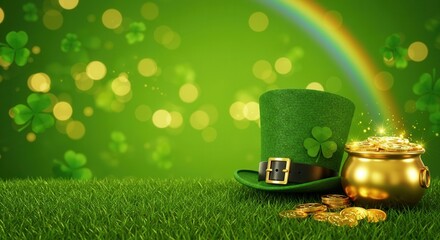 A vibrant and magical St. Patrick's Day scene