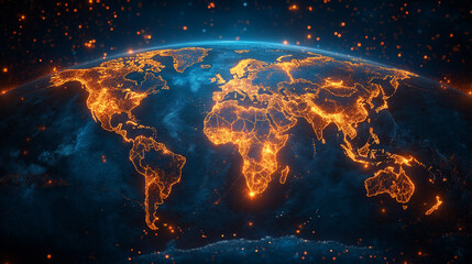 Business with technology, high technology for future. Generative AI Illustration.