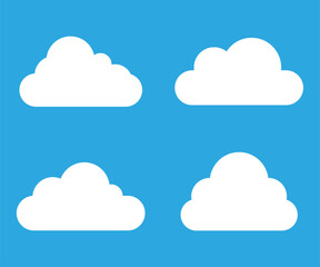 Cloud sky vector icons weather sign 