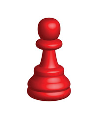 chess pawn red icon 