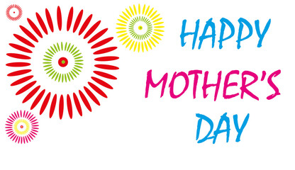 Happy Mother's day - abstract vector with flowers