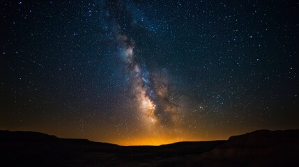 Fototapeta premium nature in the night, nature at the starry night, starry night nature