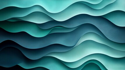 Fototapeta premium Abstract Teal And Blue Waves Background