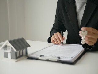 Real estate agent explains home rental and home insurance. Rent, Buy, Home Insurance, Home...
