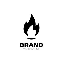 Flame Logo. Flame Logo Design. Flame Logo Brand. Flame Logo Vector Design Isolated on White Background