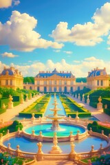 Fototapeta premium The grandeur of the gardens and their structures has earned them the title of Versailles.
