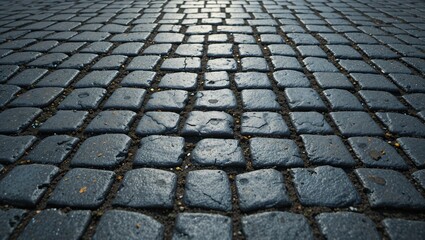 Fototapeta premium Cobblestone Pavement Downtown