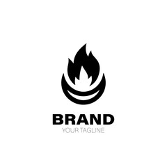 Flame Logo. Flame Logo Design. Flame Logo Brand. Flame Logo Vector Design Isolated on White Background