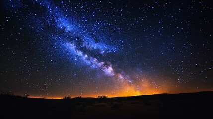 Fototapeta premium nature in the night, nature at the starry night, starry night nature