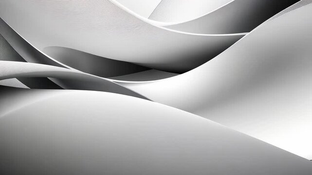 Abstract white wavy shape morphing background animation