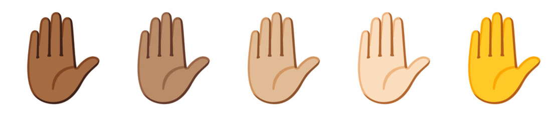 Open Hand Emoji in Various Skin Tones