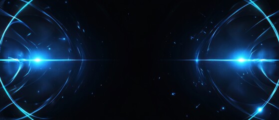 Obraz premium Abstract Blue Energy Glow: Digital Art