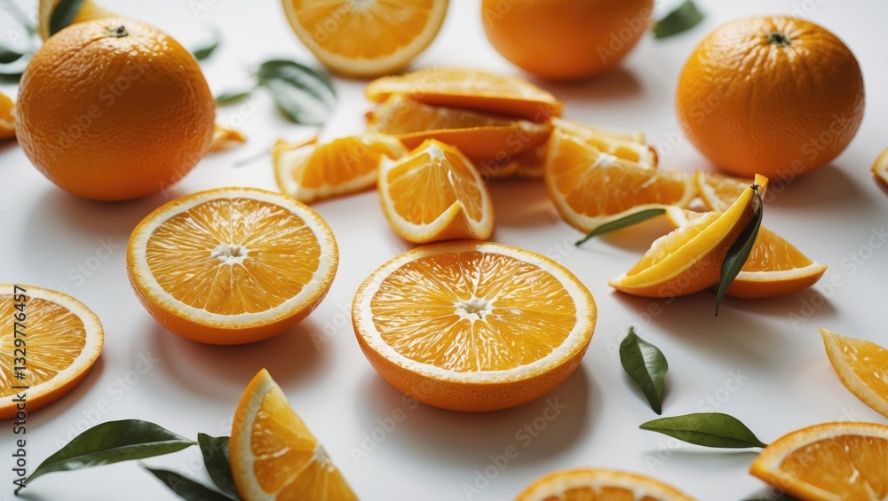 Poster the orange slice stayed in place. you are required to slice each orange independently. using a clipp