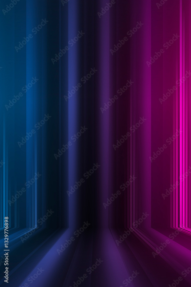 Wall mural abstract neon background. sound wave design element.