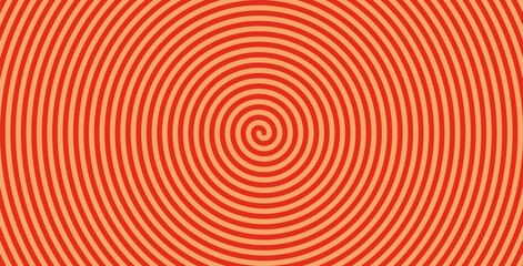 Hypnotic spiral background. Red abstract pattern.